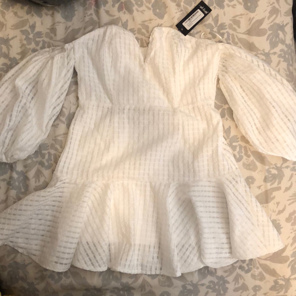 white off the shoulder Nasty gal dress